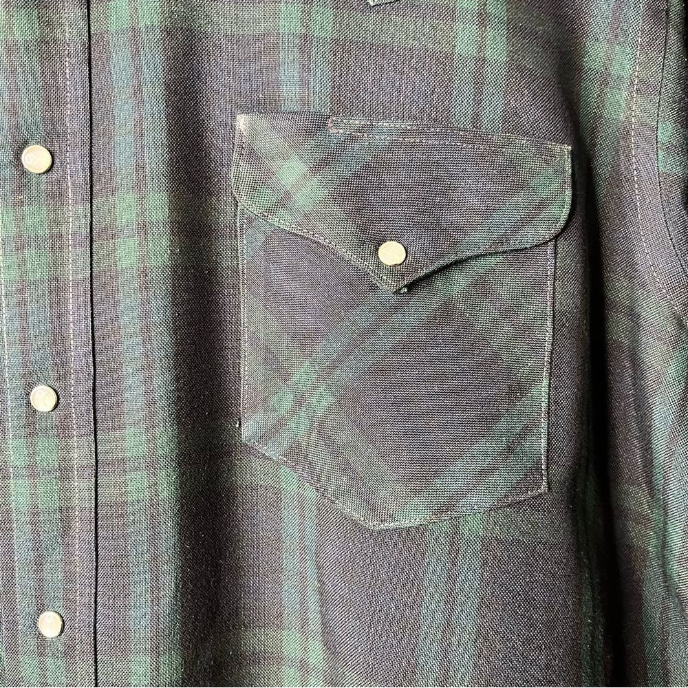VTG Ruddock Flying R Made In USA Western Rodeo Thick Plaid Shirt Size XL - Picture 6 of 6